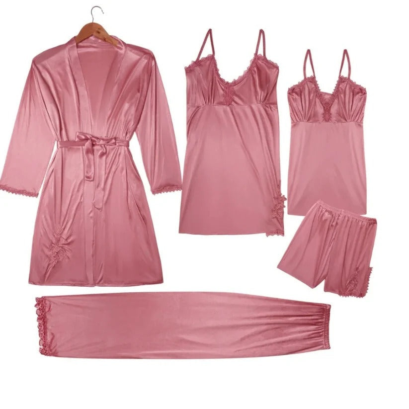 Luxury Imported Satin Jersey Silk Nighty Bridal Set